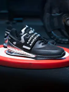 Men's Weightlifting Shoes, Power Training Sneakers, Thick Sole Anti-Slip Gym Breathable Trainers, Suitable for Squats, Deadlifts, Daily Wear
