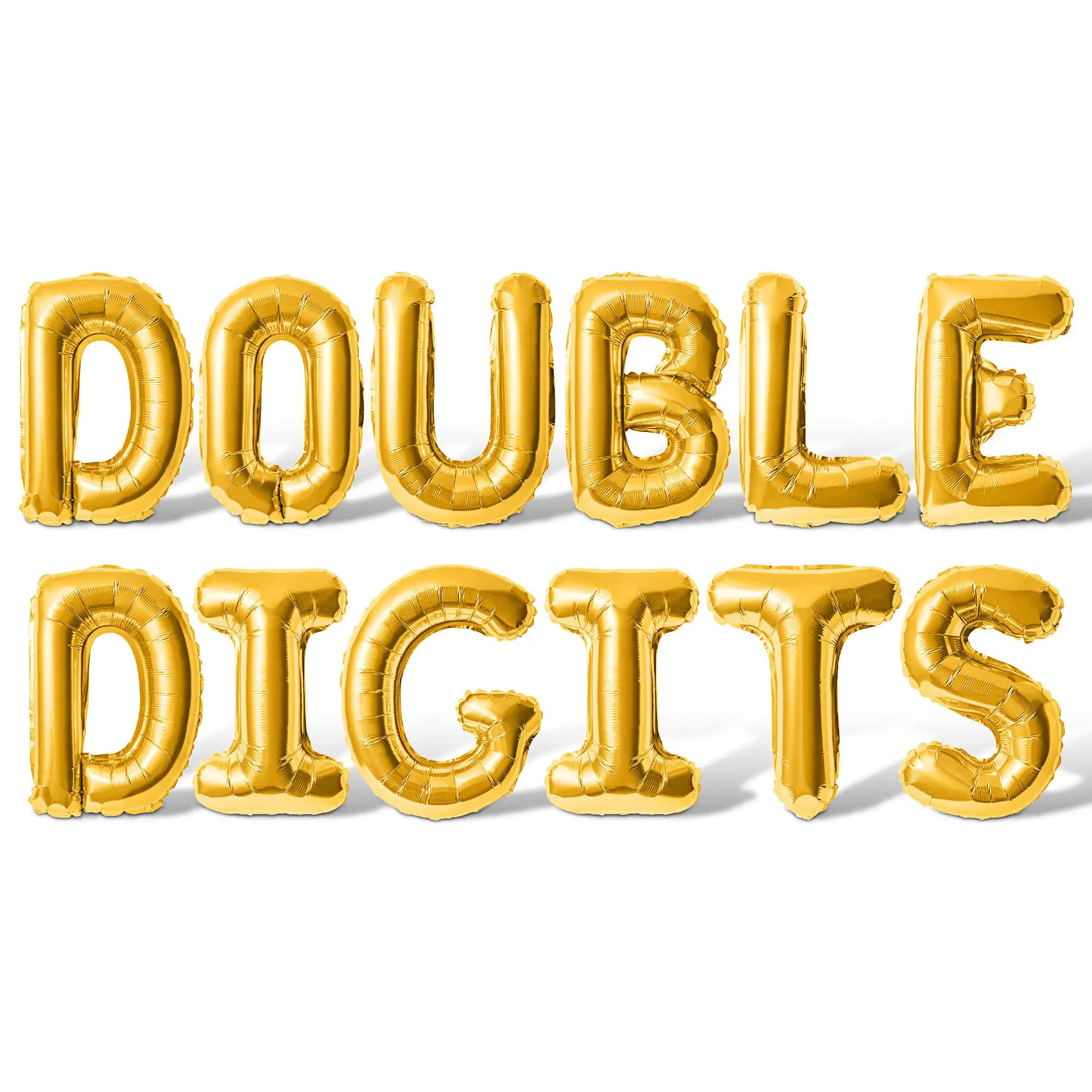 Letter Balloons - DOUBLE DIGITS 16" Inch Alphabet Letters Foil Mylar Balloon 10th Birthday Party Banner