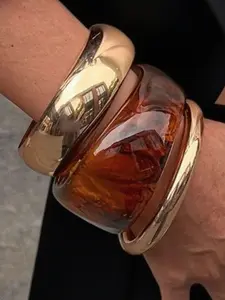 Women's Resin Bangle Set, Layered Bracelet Set, Elegant Plain Design, Perfect Gift for All Occasions, Daily Wear & Date Night Accessory