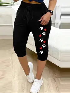 Lightweight Breathable Women's Harem Pants, Loose Casual Elastic Waist Mid-Thigh, Suitable for Yoga & Exercise, Perfect for Any Occasion