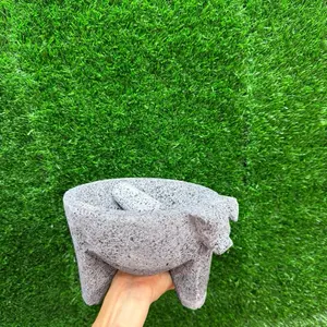 Stone Molcajete Pig Face 7In.