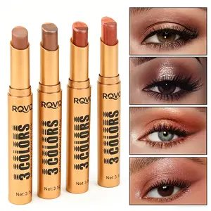 Blendable Eyeshadow Stick 3-in-1 Creamy Layerable Shimmer Eye Color Pencil for All Eye Shapes Radiant Glow Smooth-Wear Formula for Daytime to Evening Makeup - Cosmetic