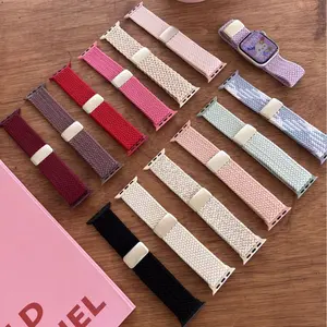 Colorful Magnetic Nylon Braided Watch Band for Apple Watch (iWatch) Series 11, 9, 8, 7, 6, 5, 4, Ultra, and SE