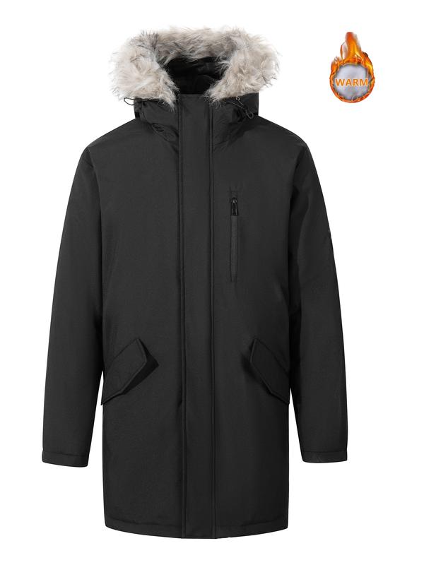 Men's casual loose version of warm jacket, fashion hooded long coat, autumn and winter warm and thick parka, men jackets for winter