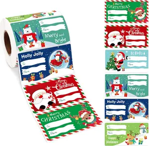 500 Pcs Christmas Gift Tags Stickers Self-Adhesive Name Tags for Festive Gifting Holiday Decorations & Personal Touch