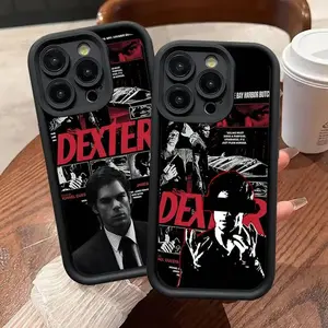 Dexter Morgan Soft Silicone Phone Case for iPhone 17 Air 16 15 14 Pro Max, Black Protective Cover