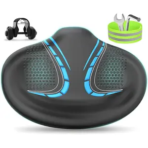 Noseless   Seat, Wide  Saddle Novel Backrest Design for Electric , Universal Fit Exercise  or Road Stationary  Seat Cushion for Men & Women