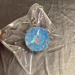 Soft and Stretchy Ocean Planet Goldfish Sequins Stress Relief Toy, Stress Ball, Portable Bag Charm, Healing Squishy Toy, Stress Relieving Accessory for All Ages