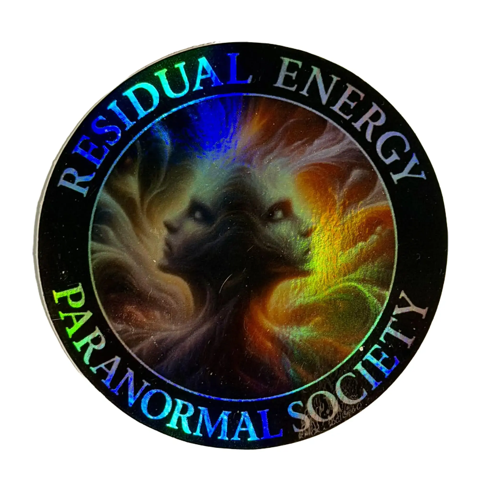 Holographic Ghost Hunting Sticker – Paranormal Investigator Logo Decal Waterproof Vinyl Laptop Car Sticker