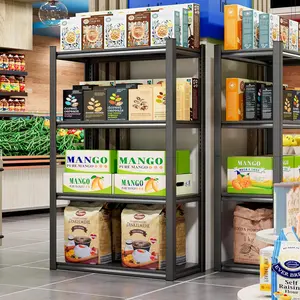 Raybee Furniture Garage Shelving 1600LBS 4 Tier Metal Shelving Unit Industrial Metal Shelves for Storage Adjustable Shelves Storage Rack Pantry Kitchen Shelf