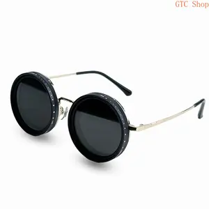 Polarized Round Sunglasses with ND9 Adjustable Dimming – Retro Punk Style UV400 Protective Eyewear for Men & Women, Durable Outdoor Shades Ideal for Fishing, Driving, Hiking & All Outdoor Activities