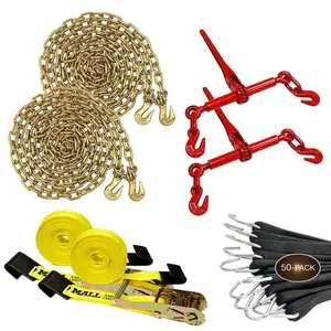 Flatbed Kit - Straps + Chains & Ratchet Binders - 56 Pcs