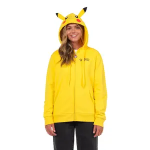 Pokemon Womens' Hoodie Juniors Costume Character Zip-Up Hooded Sweatshirt