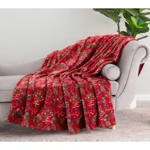 Berkshire 60x80 Velvetsoft Winter Floral Throw in Gift Box