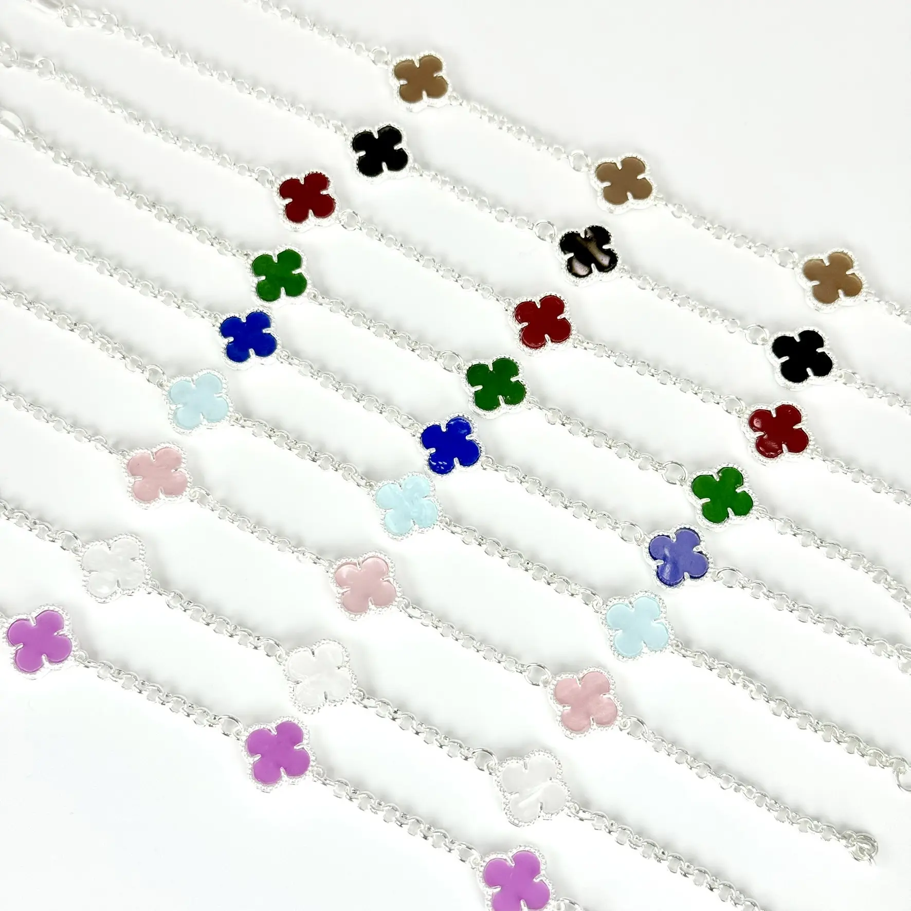 Clover Trial Bracelet in Fine Silver 925