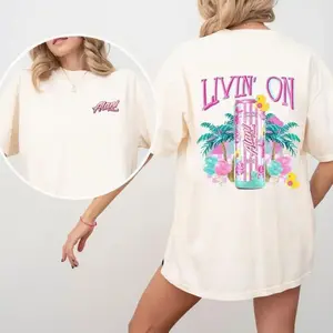 Livin’ On Alani Nu Cotton Candy T-Shirt, Energy Drink Graphic Tee, Gift For Alani Nu Lovers, Alani Shirt, Women's Top For Daily Wear