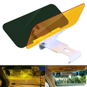 2 in 1 HD Anti Glare HD Car Sun Visor Day Night Driving Sun Blocker Adjustable Car Sunshade Night Vision Extender for Vehicle Clip On Vision Car Vehicle Glasses Shade Universal Accessories for Car Trucks