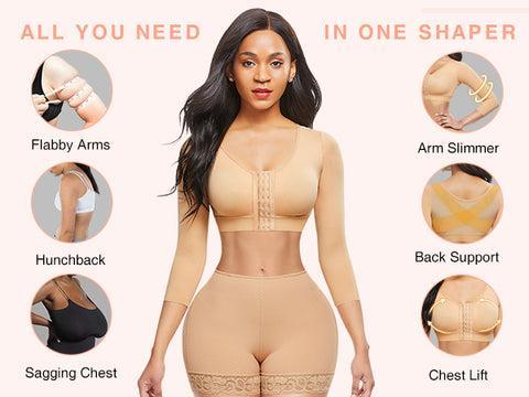FeelinGirl Arm Shaper for Women Post Surgery Arm Lipo Compression Sleeves Slimming Arm Front Closure Shapewear Bras Women TikTokShopBlackFriday