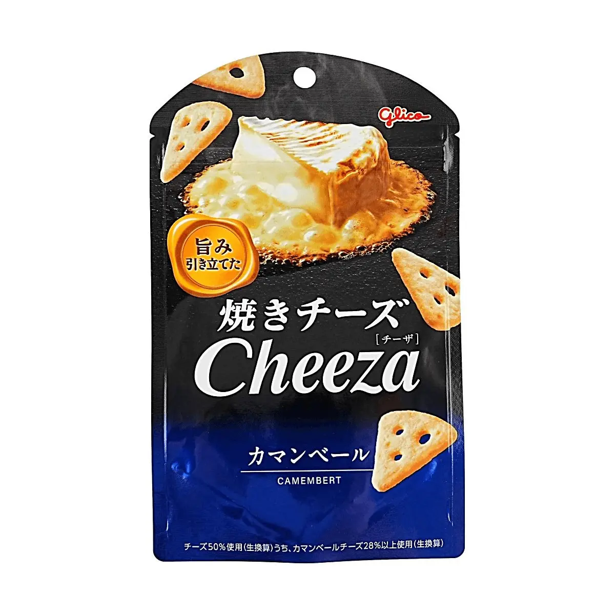 Glico CHEEZA Camembert Cheese Crackers 32g - Over 50% Real Cheese Snack
