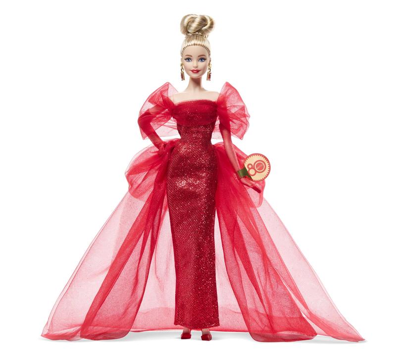 Barbie Mattel 80th Anniversary 13" Doll with Collectors Box