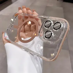 [LX]Desert Titanium 2 in Shockproof Shield Phone Case for IPhone 13 14 15 16 Pro Max 16 Clear Casing Transparent Cover