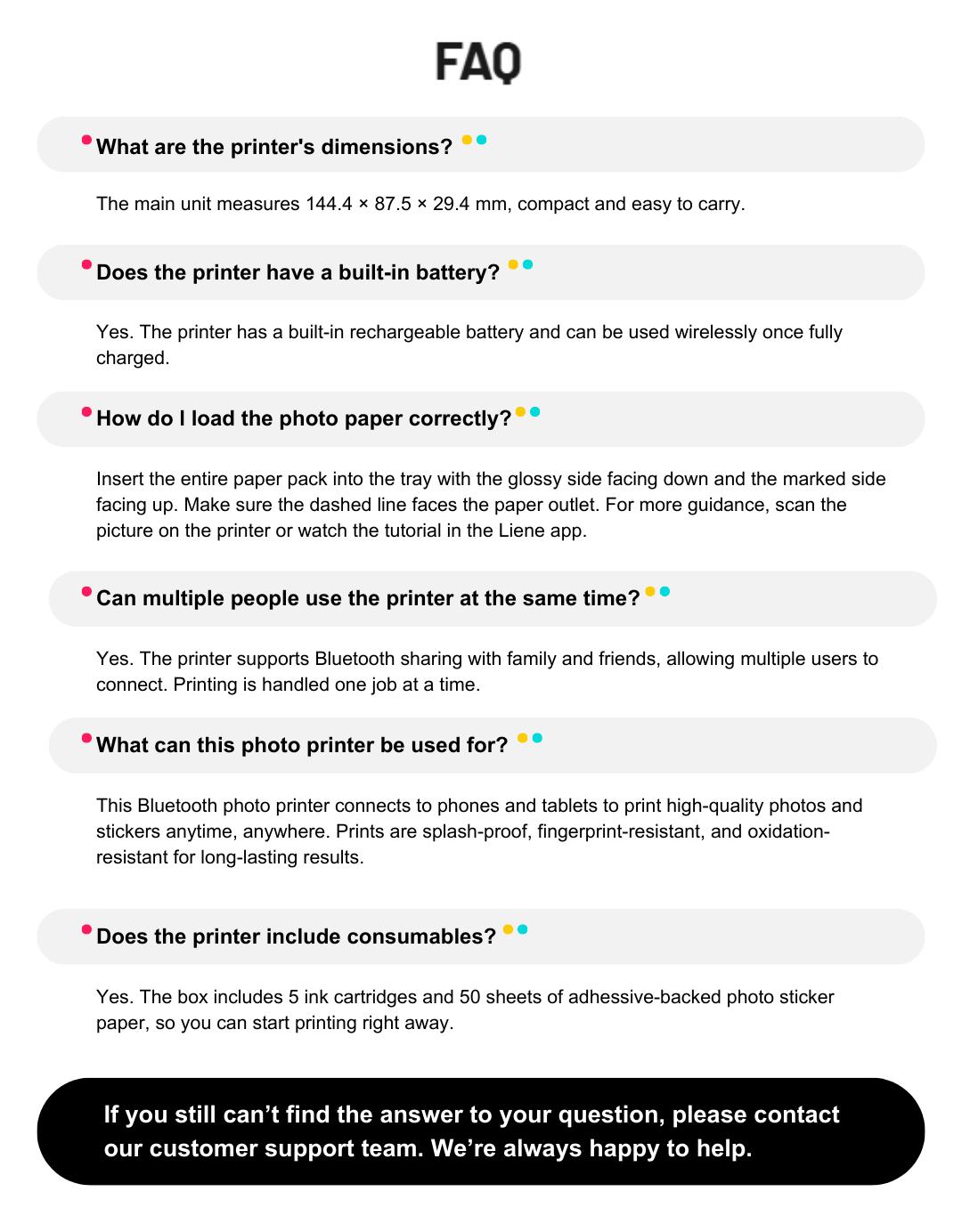 Liene Pearl N200 Pro Portable Photo Printer, Instant Mini Picture Printer for iPhone Smartphone, Thermal Dye Sublimation, Bluetooth Sticker Printer 50 Sheets 2x3 Adhesive Paper & 5 Cartridges, New Drops, Spring Glow Up