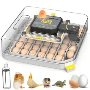 48 Egg Incubator for Hatching Eggs,Automatic Egg Turning and Humidity Control, with Automatic Water Serving,360° View Poultry Incubator for Hatching Chicken Duck Quail Parrot