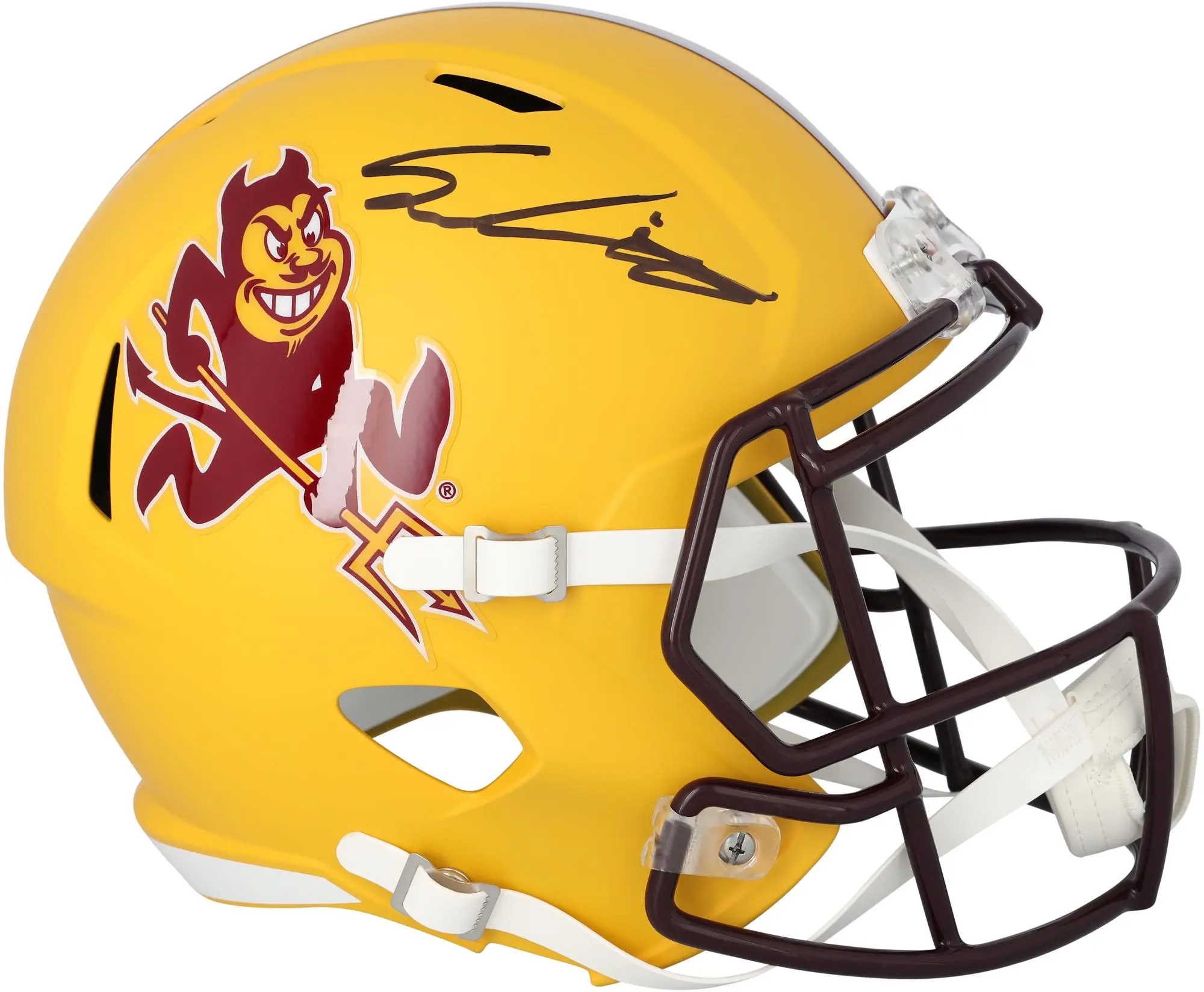 Sam Leavitt Arizona State Sun Devils Autographed Sparky Riddell Speed Replica Helmet - Fanatics Authentic Certified