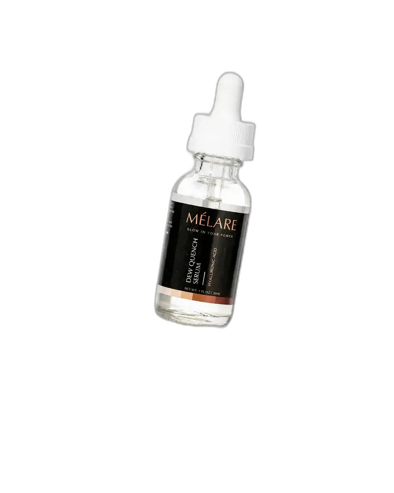 MÉLARE Dew Quench Hydrating Facial Serum with Multi-Weight Hyaluronic Acid | Lightweight Moisturizing Face Serum for Dry Skin | Daily Hydration & Plumping | 1 fl oz (30ml)