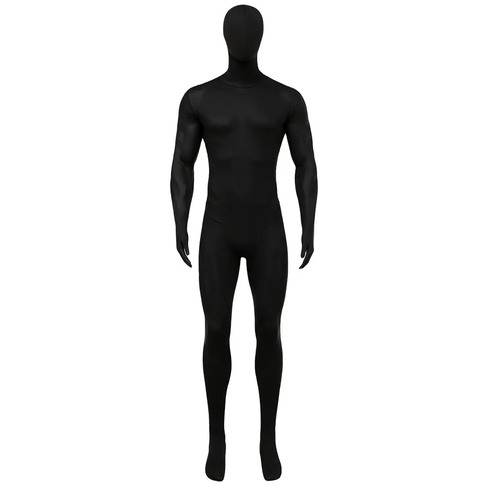Adult Shadow Costume, Full-Body Tight-Fitting Stretch Morph Suit for Halloween Stage Performances & Cosplay, Seamless, Breathable, Clothes, Simple