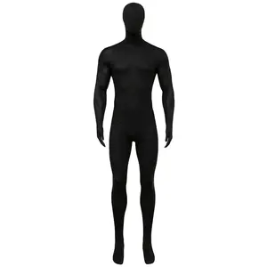 Halloween Invisible Man Costume Full Body Invisibility Suit Tight-Fitting Stage Costume for Adult Men