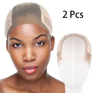 2Pcs Lace Wig Grip Cap for Women 4x5 Transparent Lace Wig Caps Non Slip Wig Gripper for Keeping Wigs In Place Adjustable Wig Cap with Grip Headband Make Your Wigs Glue Free