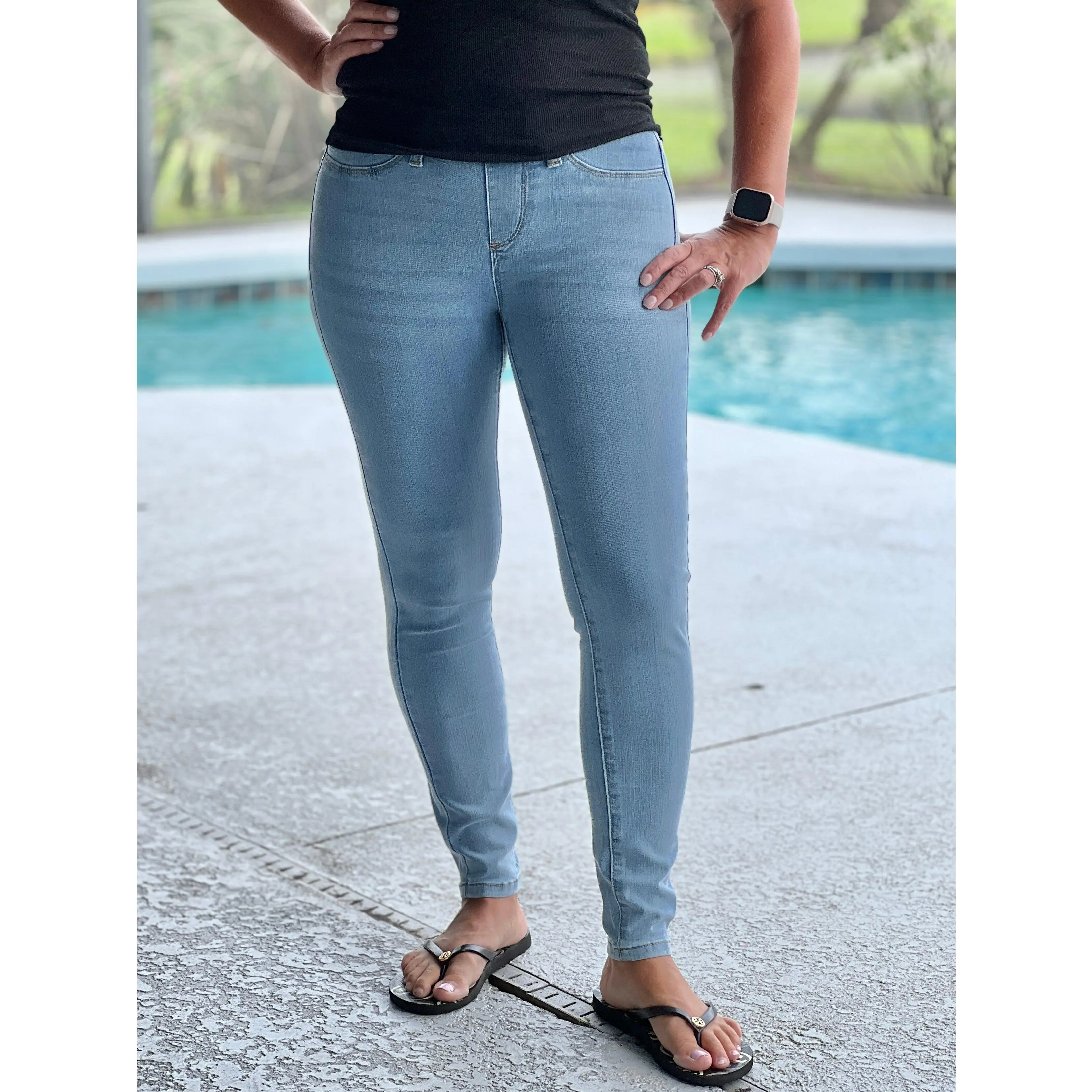 Women's Judy Blue Skinny Full-Length Jeggings, High-Hip Bottom for Casual Wear