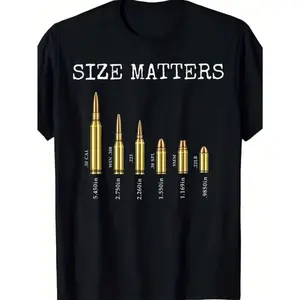 Men's Ammo Lover T-Shirt - Black Firearms Graphic Tee with - 100% Cotton Crew Neck Shirt for Shooters - Ideal Gift for Gun Enthusiasts, Outdoor Sports Clothing