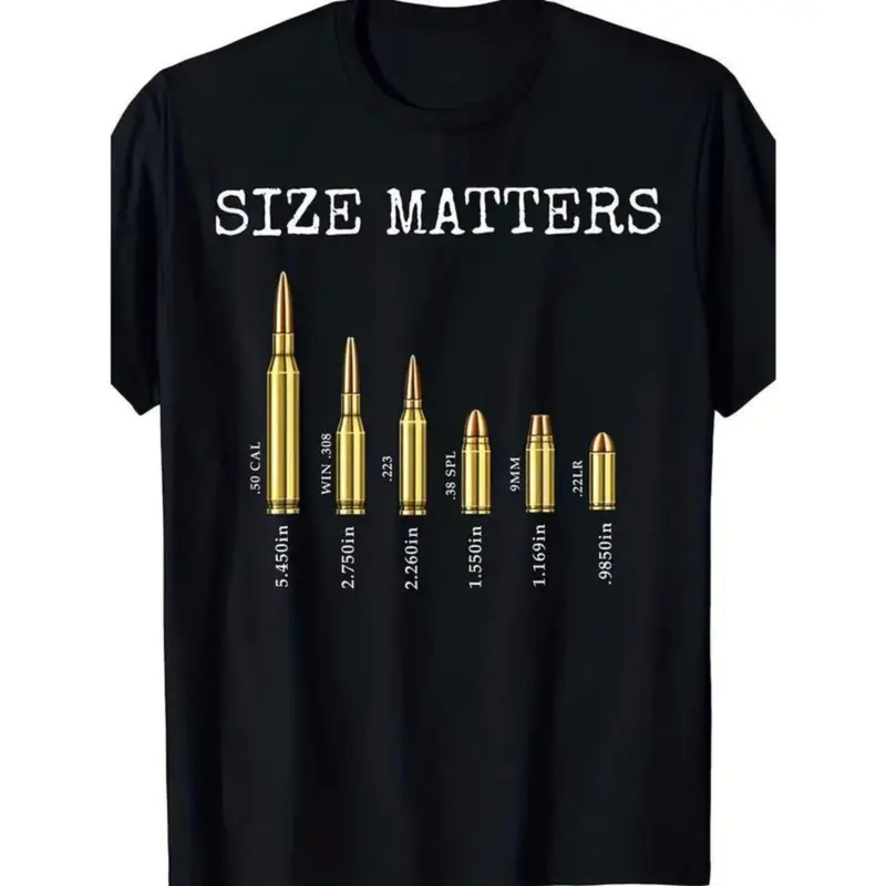 Men's Ammo Lover T-Shirt - Black Firearms Graphic Tee with - 100% Cotton Crew Neck Shirt for Shooters - Ideal Gift for Gun Enthusiasts, Outdoor Sports Clothing