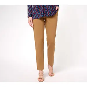 Tailored by Susan Graver Regular Smart Ponte Straight- Leg Trousers