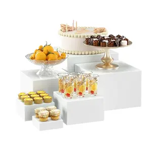 Transparent Round Cake Stand (3-10 Inches), Reusable Party Cake Base Holder, Bakery Display Service Tray, Ideal for Weddings and Parties