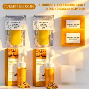 Botanical Infused Skincare Set — Cleansing Mousse, Body Soap & Cleansing Pads, Daily Facial Care Kit for Soft, Fresh & Comfortable Skin