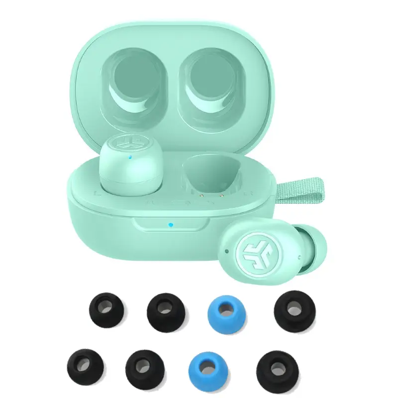 JLab JBuds Mini True Wireless Earbuds & Cloud Foam Earbud Tips, Charging Case, Sweat Proof, Be Aware Safety Mode, Custom EQ/Controls, Android / iPhone