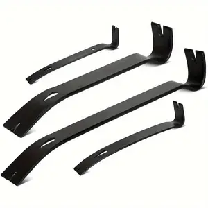 Flat Chisel Set, High Carbon Steel Forged Nail Puller, Practical Claw Bar, Mini Chisel Bar, Metal Kick Rail & Trim Tool Set, Hand Tools