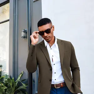 PJ Paul Jones Men's Herringbone Blazer Jacket Lightweight Casual Knit Sport Coat