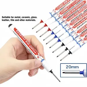 Long Marker Pen, 20pcs/set Waterproof Marker Pen, Multipurpose Deep Hole Marker Pen for Metal, Ceramic, Glass, Leather, Film, Multi Purpose Pens
