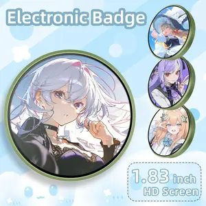 Electronic Badge with HD Dynamic Display, Supports Images and 5-Second Mp4 Videos, 8-Hour Battery Life, High-Speed Bluetooth-compatible Transfer