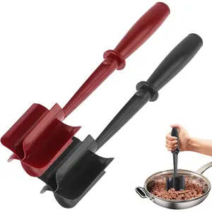 2 count Meat  and Masher - Ground Beef Hamburger Smasher, Plastic Spatula, Kitchen Separator Tool for , Potato, Bean -  Chop and Stir, Meat Dicer