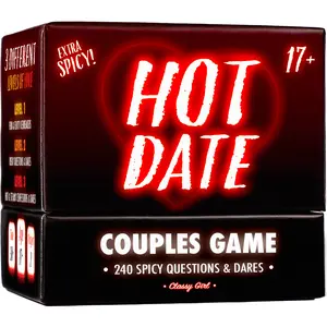 Hot Date Couples Game for Adults - 240 Spicy, Fun Questions & Dares for Romantic Nights & Deep Relationships - Intimacy Conversation Cards - 2 Players