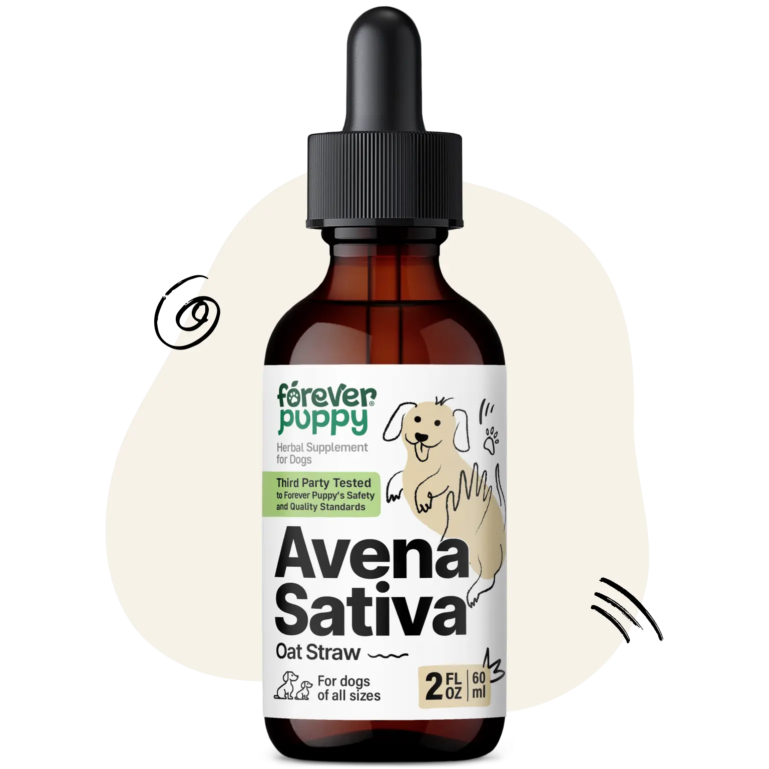 Avena Sativa Extract for Dogs - Oat Straw Herbal Drops for Relaxing & Calm Support - Pet Composure & Calming Care for Dogs w/Liquid Mood Support Supplement - 2 oz