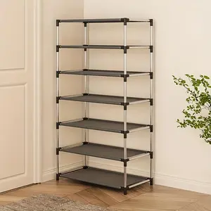 Fabric Shoe Rack, Easy Assembly, 6 or 7 Tiers, Holds 2-3 Pairs Per Tier, over 27 Inches Tall, Ideal for Organizing Shoes, Shoe Storage Rack