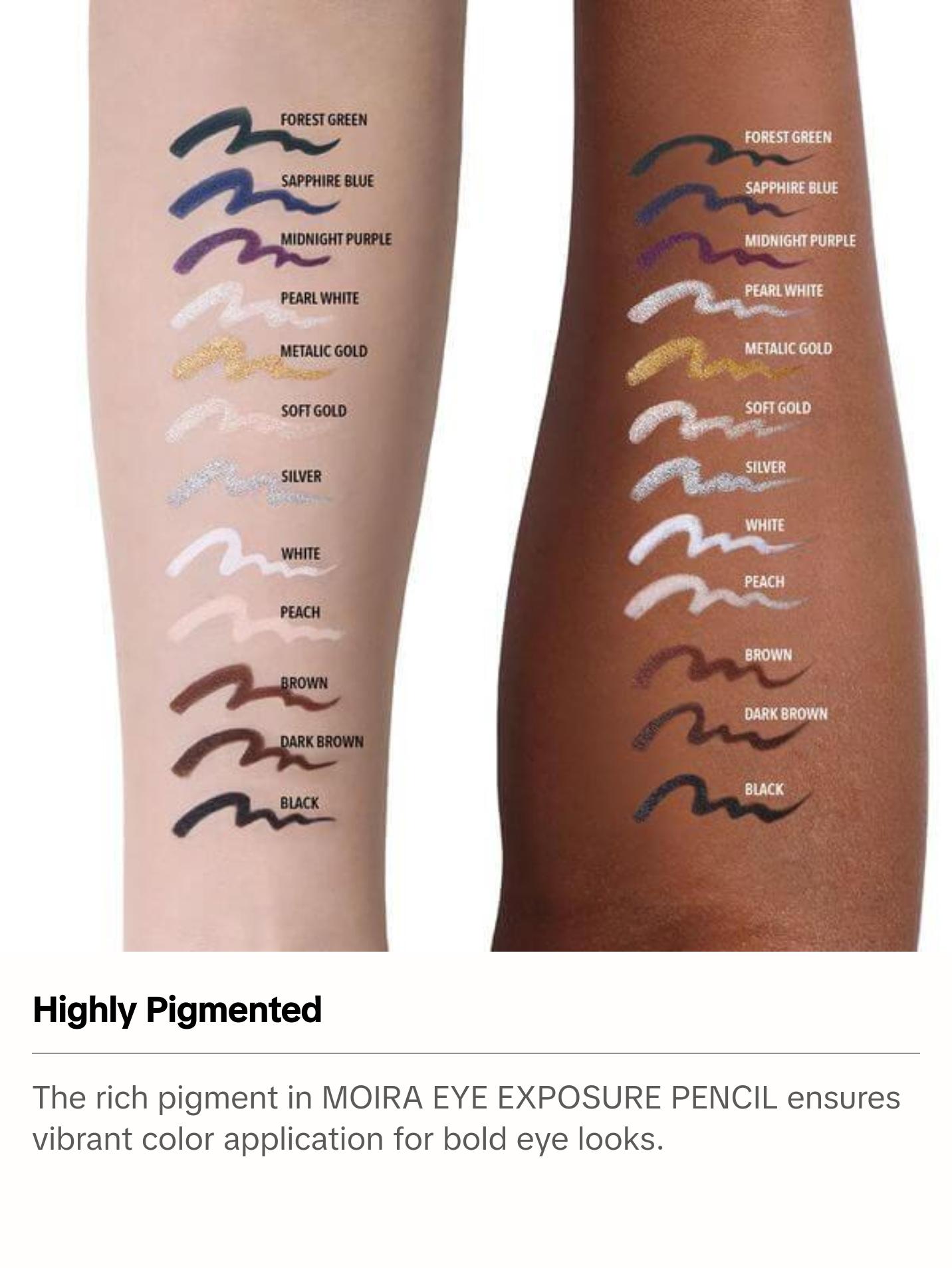 Moira Eye Exposure Pencil - Metallic Eyeliner for Makeup