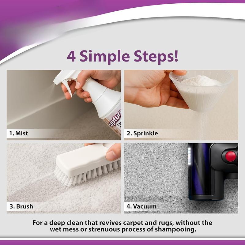 Carpet & Rug Dry Cleaner w/Resealable lid - , , Dogs & Cats Pet Carpet Cleaner Solution - Strength Odor Eliminator, Stains Spot Remover, Non Liquid & No Harsh  (4 Pound)
