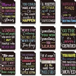 12 Pcs Mini Inspirational Notepads Motivational Notebook Small Pocket Journal Notepads Self Improvement Journal Inspiring Notebook for School Office Travel Present Supplies for 3.2x5 inch